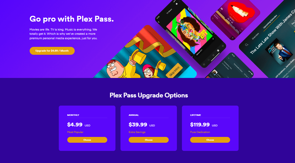 Plex Pass pricing on January 7, 2025
