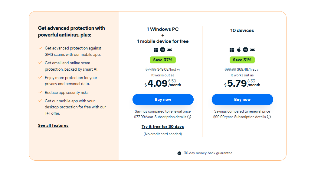 Avast Premium pricing on January 26, 2026