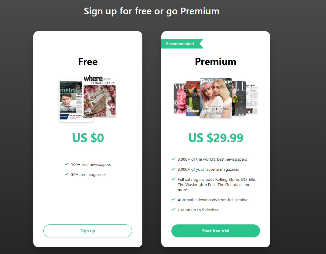 PressReader Subscription pricing on January 27, 2026