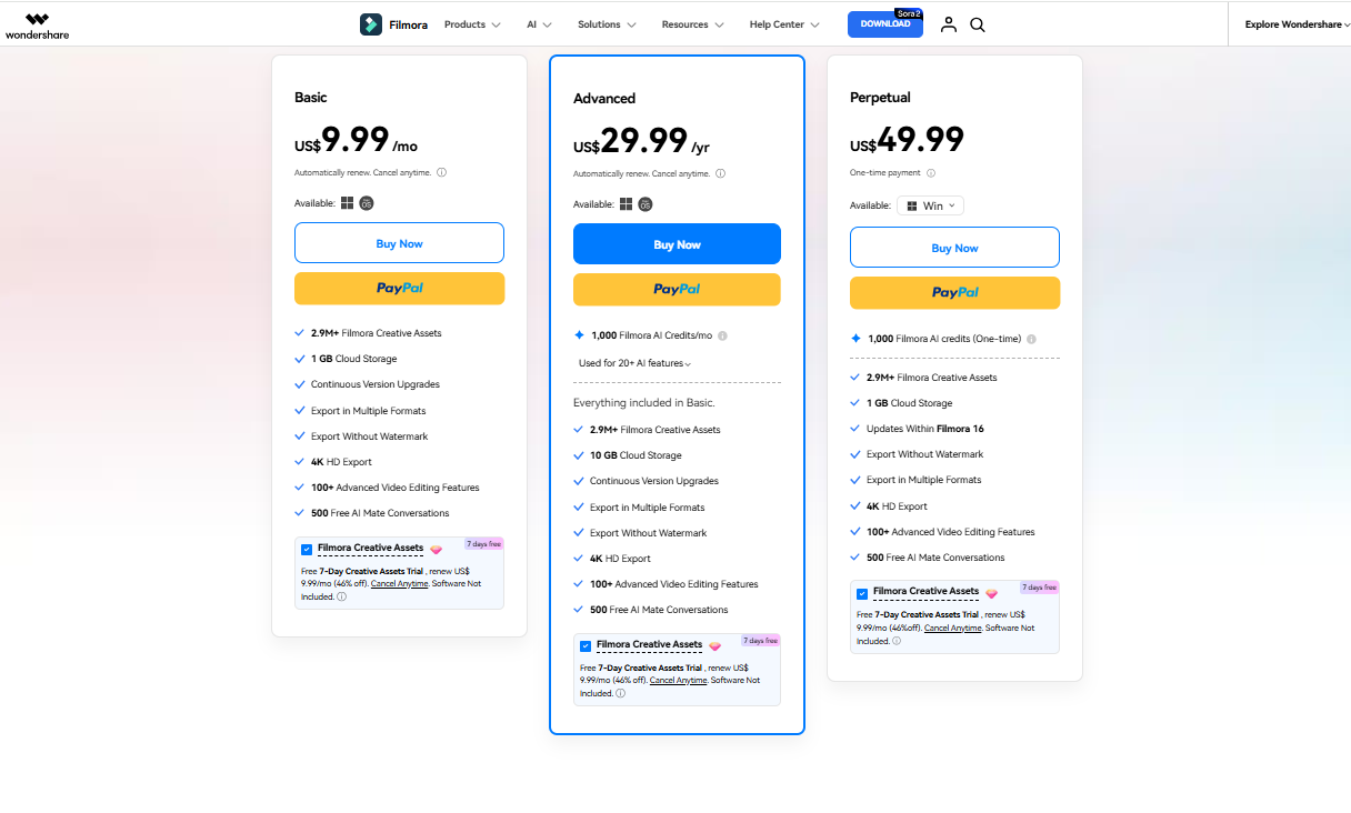 Filmora pricing on February 11, 2026