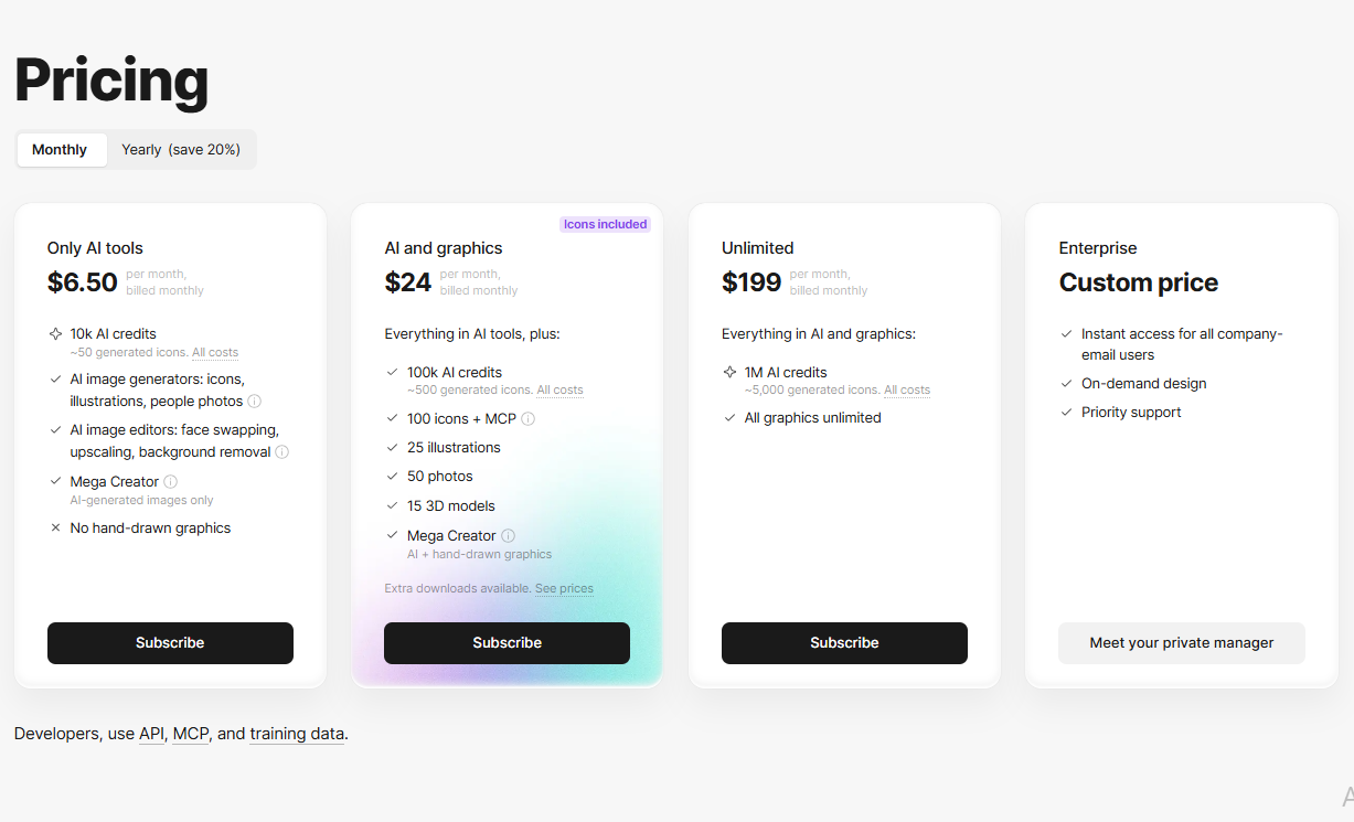 Icons8 pricing on May 14, 2026