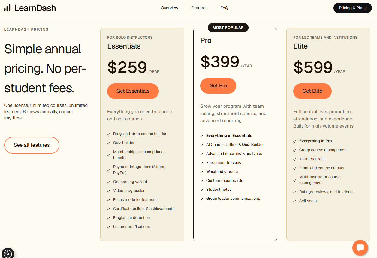 LearnDash pricing on June 16, 2026