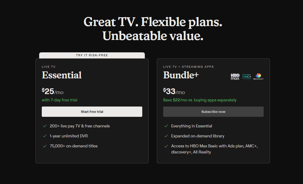 Philo Subscription pricing on June 23, 2026