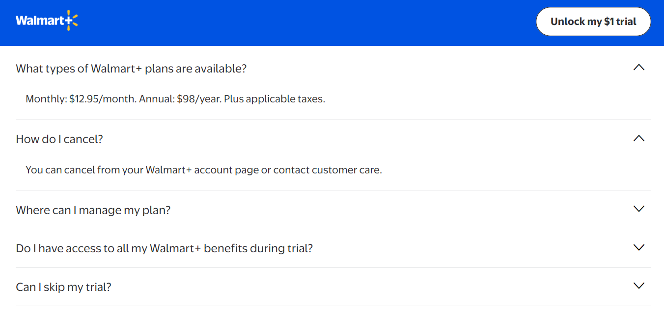 Walmart Plus pricing on June 10, 2026