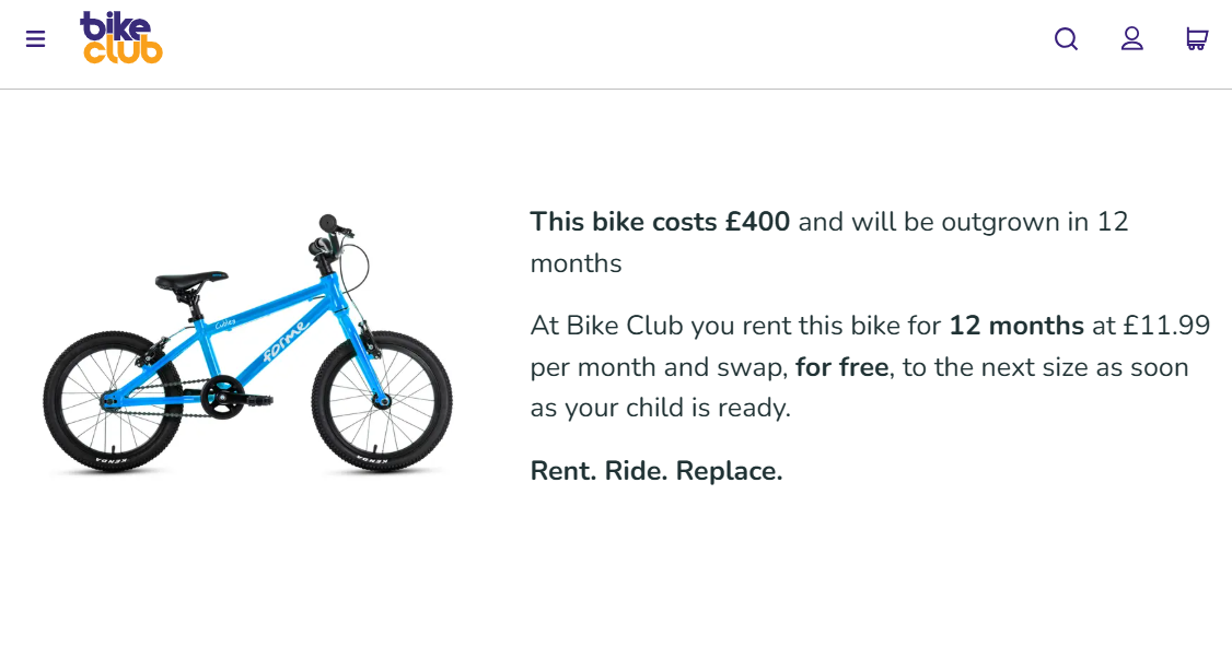 Bike Club Subscription pricing on August 11, 2026