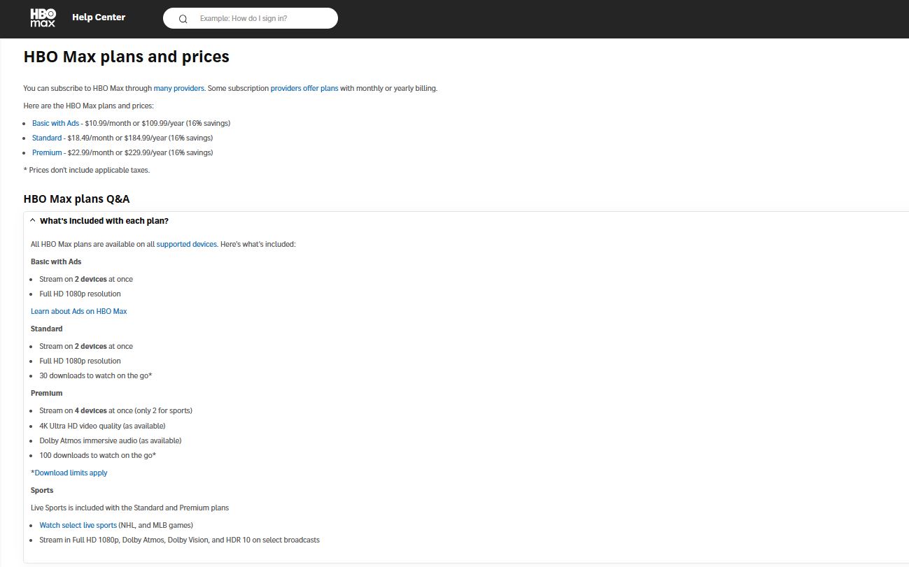 HBO Max pricing on August 7, 2026