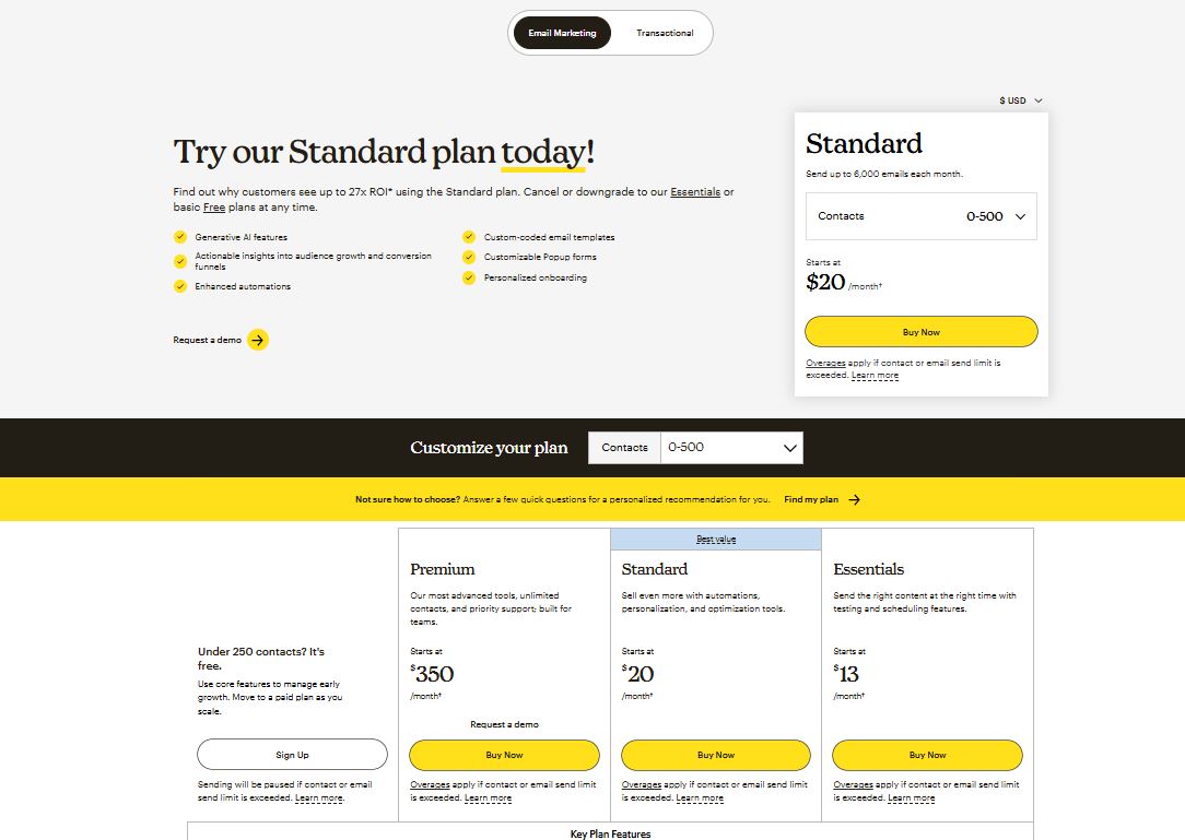 Mailchimp pricing on August 27, 2026