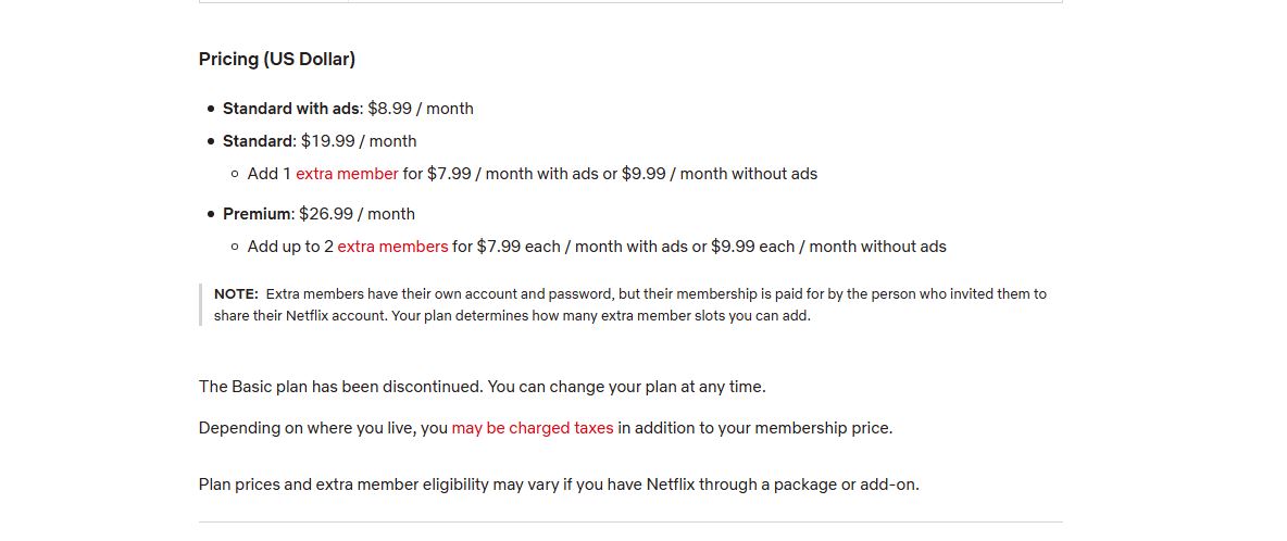 Netflix pricing on August 27, 2026