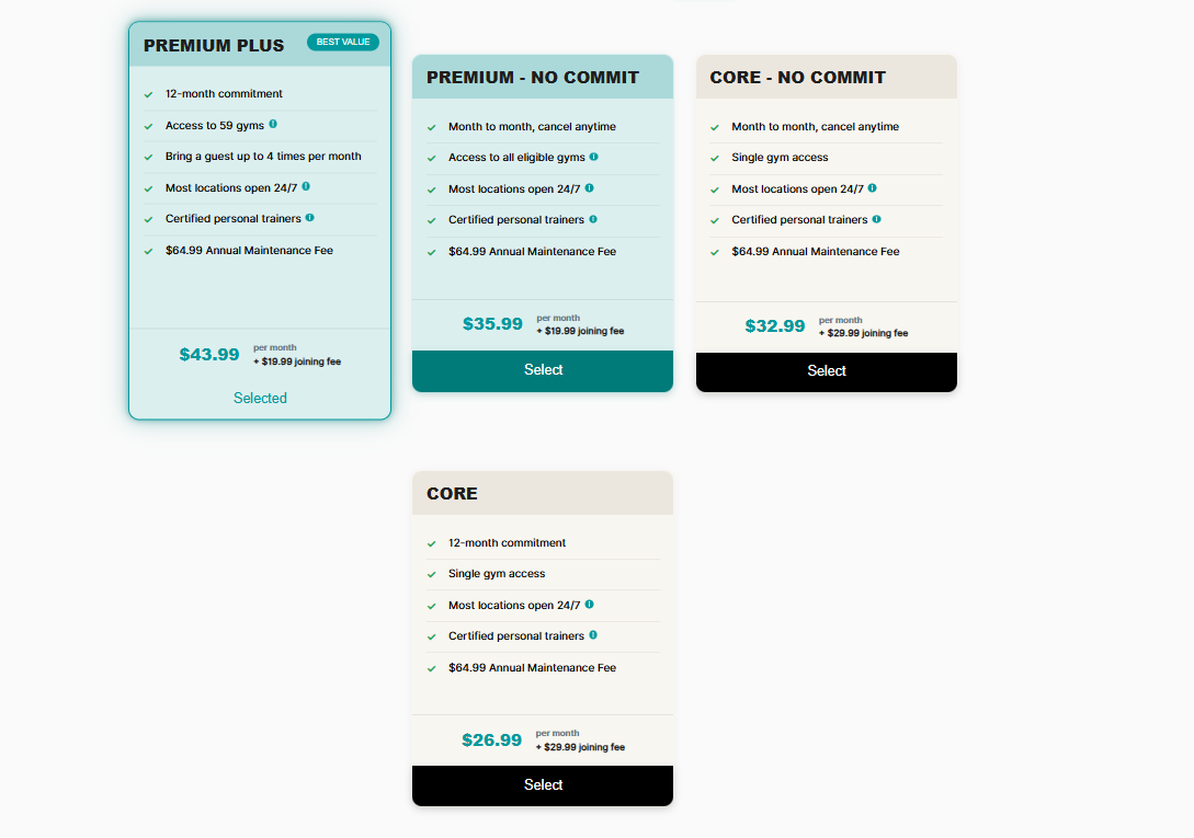 PureGym Membership pricing on August 30, 2026