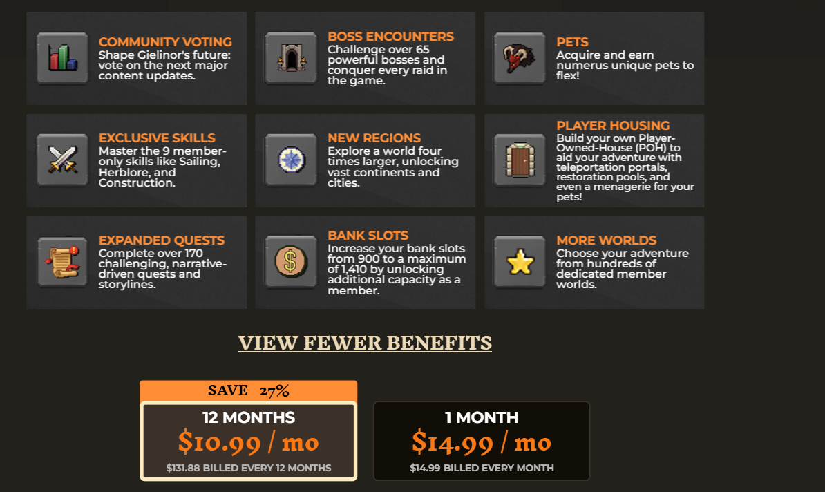 Runescape Membership pricing on August 12, 2026