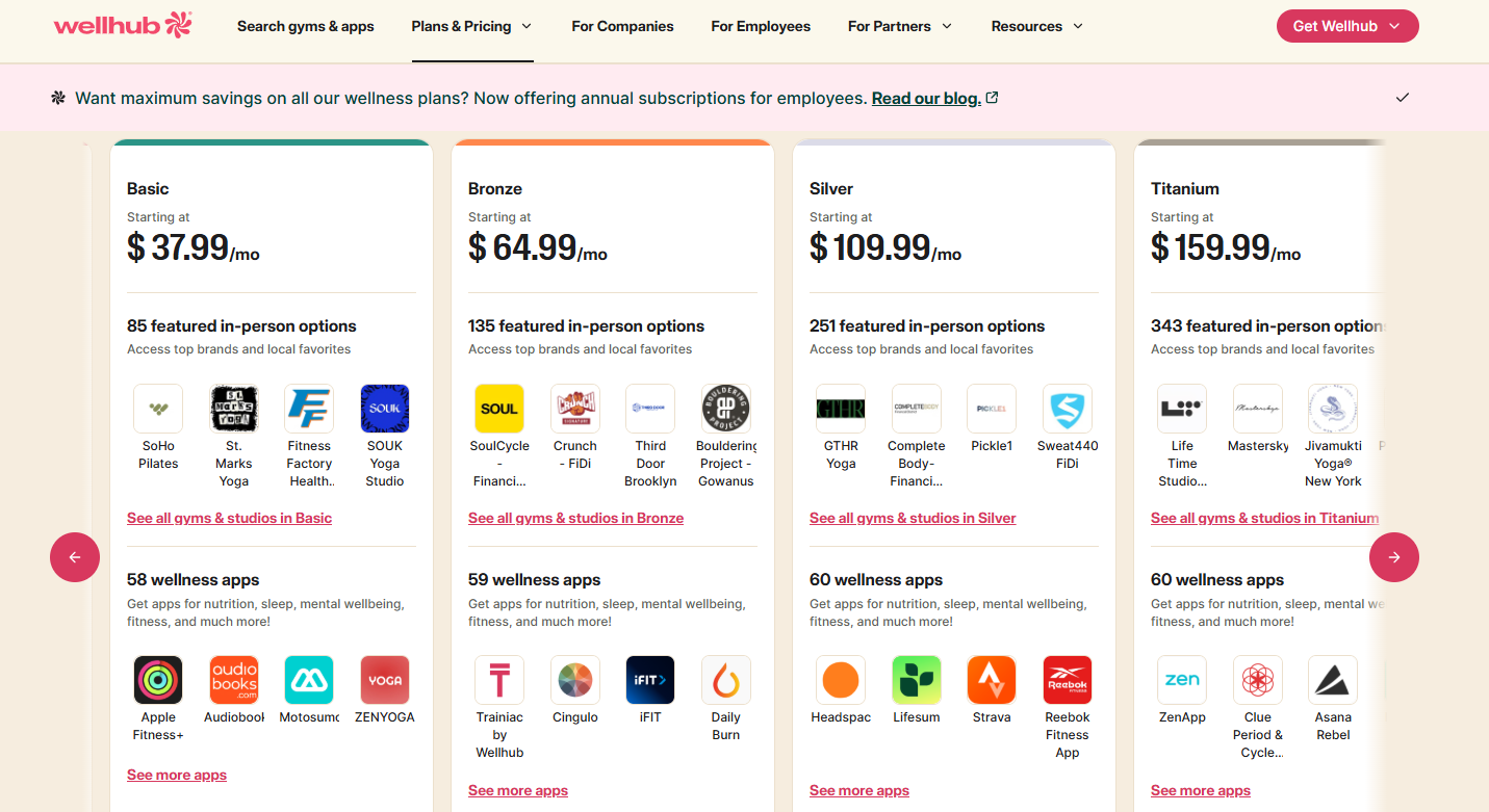 Wellhub pricing on August 13, 2026