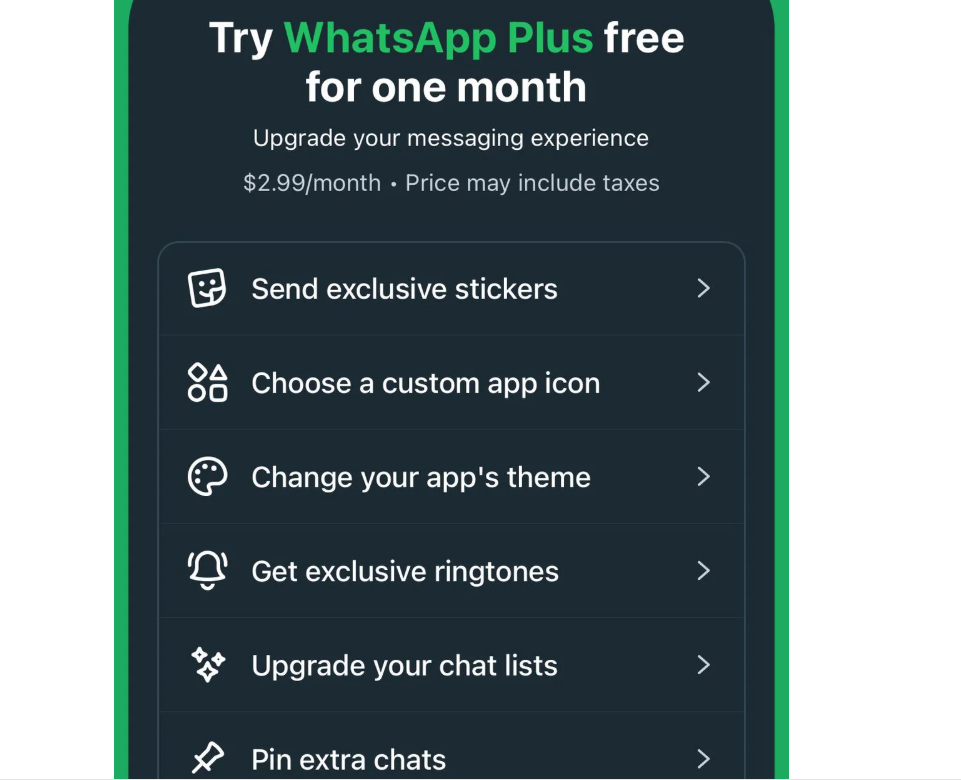 WhatsApp Plus pricing on August 21, 2026