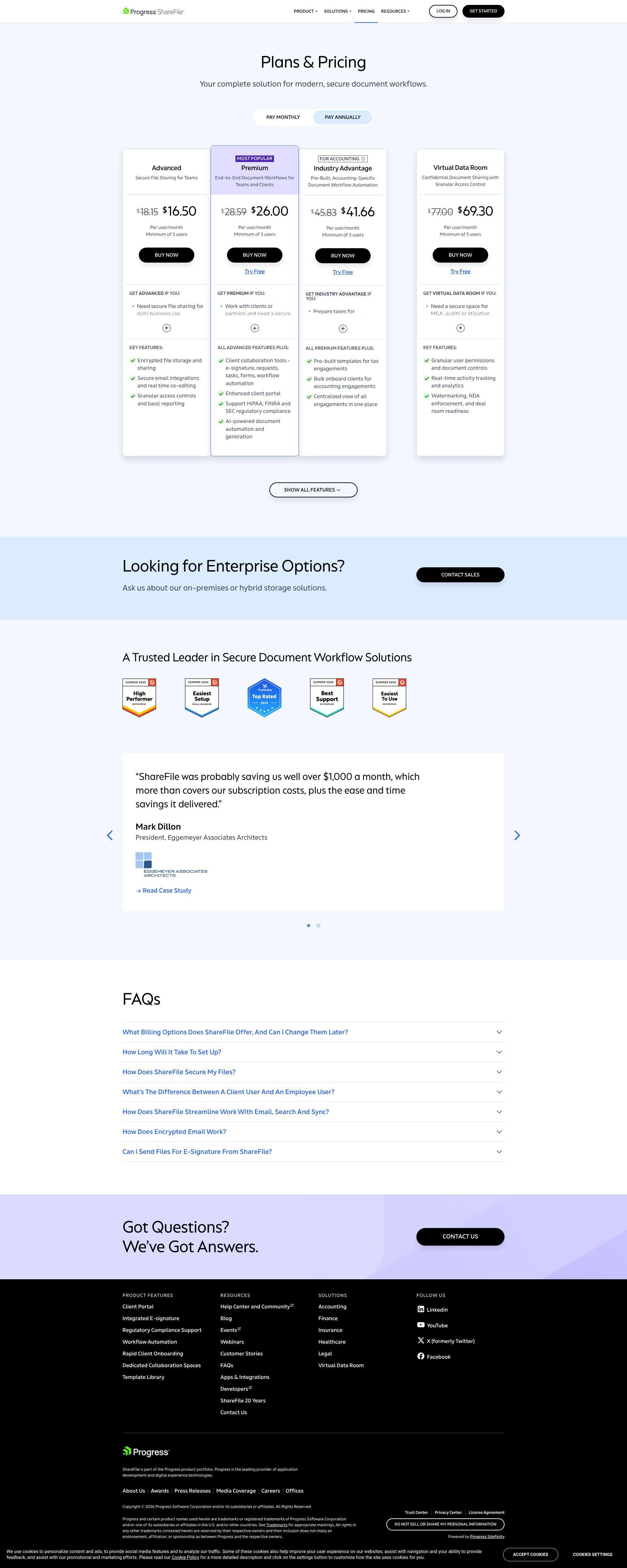 ShareFile pricing on August 29, 2026