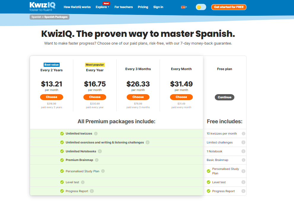 KwizIQ pricing on September 18, 2026