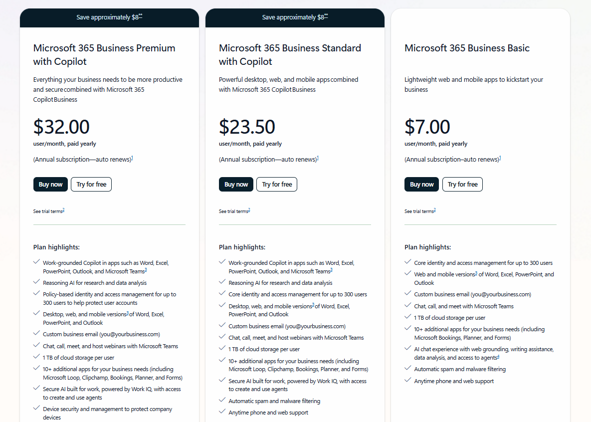 Microsoft 365 Business pricing on September 13, 2026