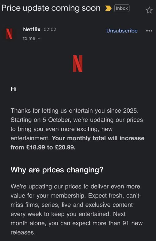 Netflix pricing changes discussion image