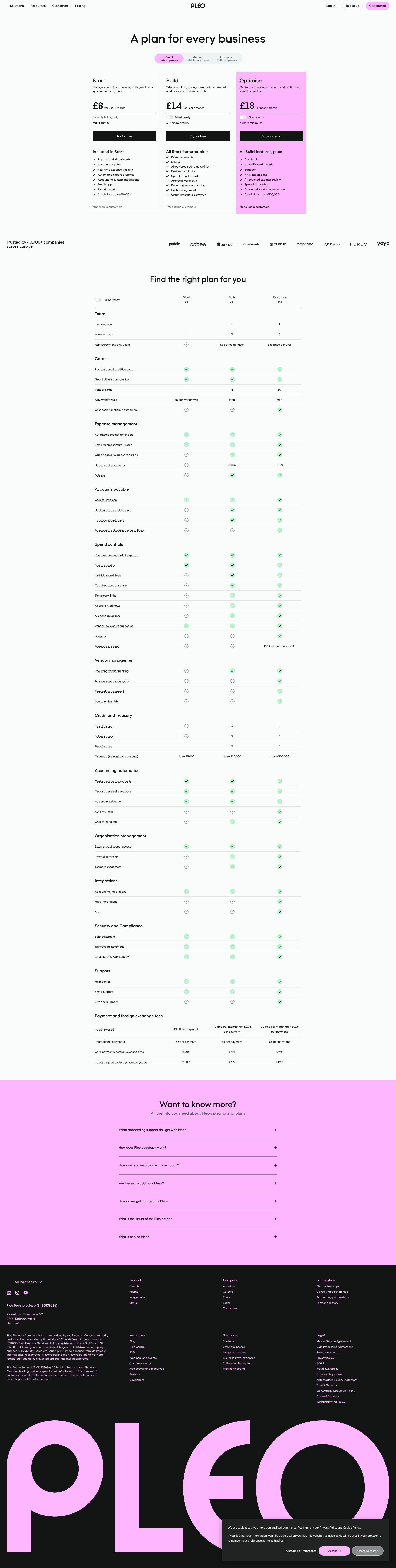 Pleo pricing on September 12, 2026