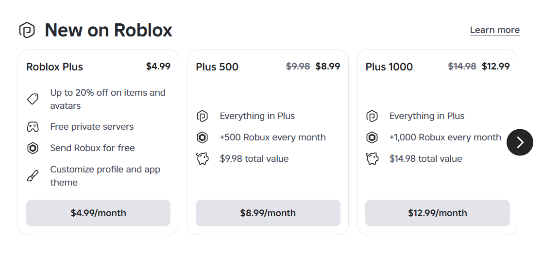 Roblox Plus pricing on September 15, 2026