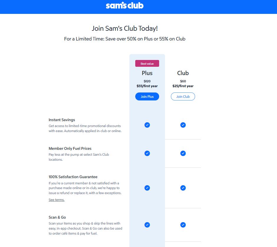 Sams Club Membership pricing on September 1, 2026