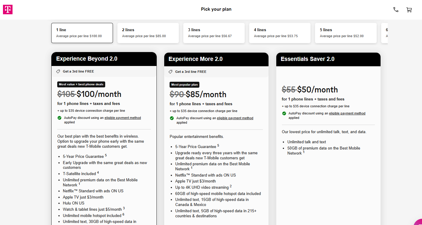 T-Mobile pricing on September 4, 2026
