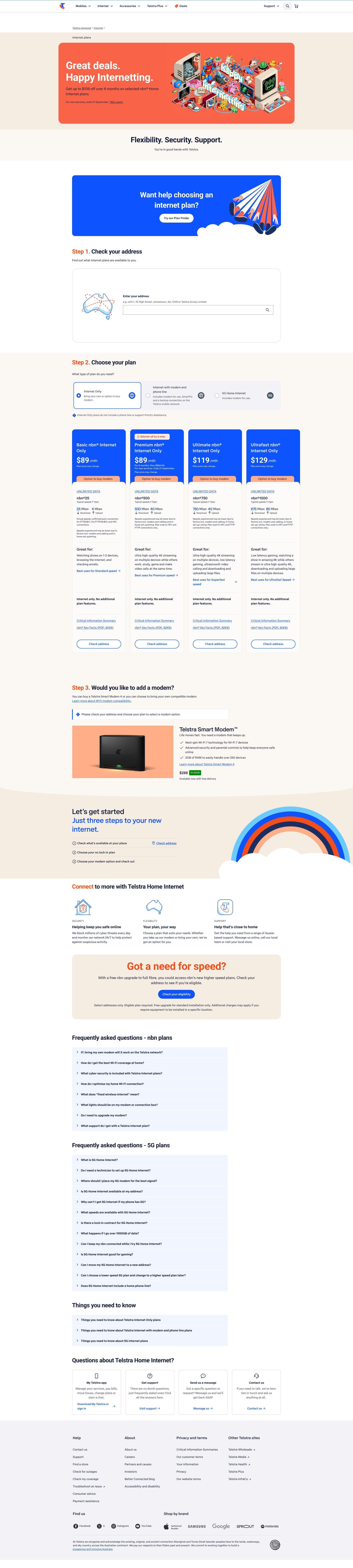 Telstra Internet pricing on September 12, 2026