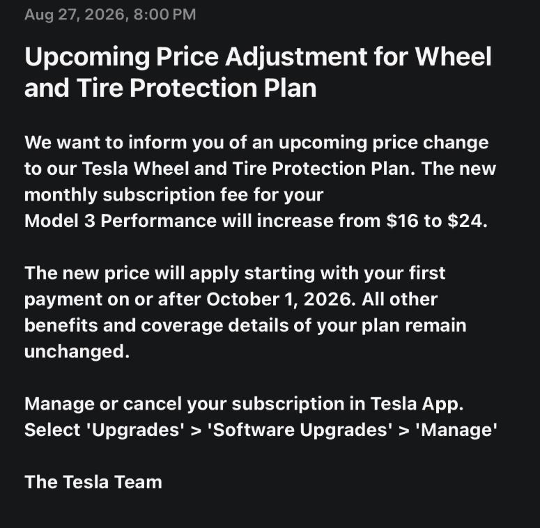 Tesla WTPP pricing changes discussion image