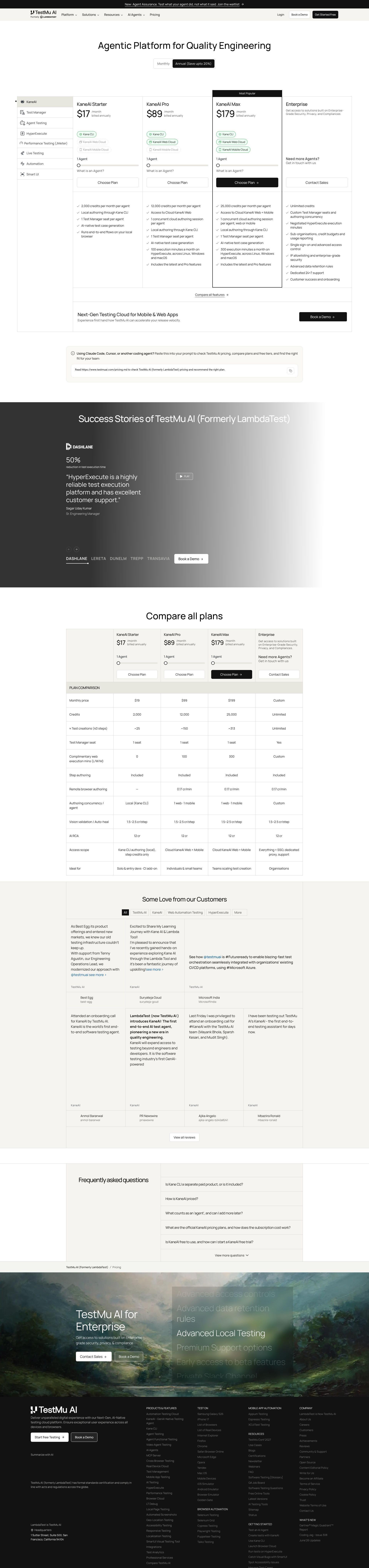 TestMu AI pricing on September 12, 2026