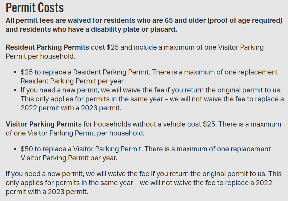 Cambridge MA Permit pricing on October 3, 2026