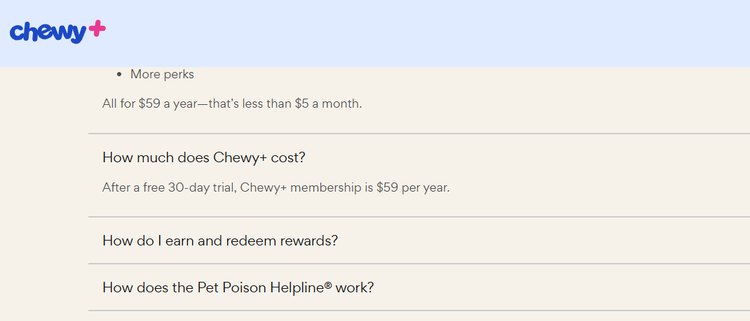Chewy Plus Membership pricing on October 6, 2026
