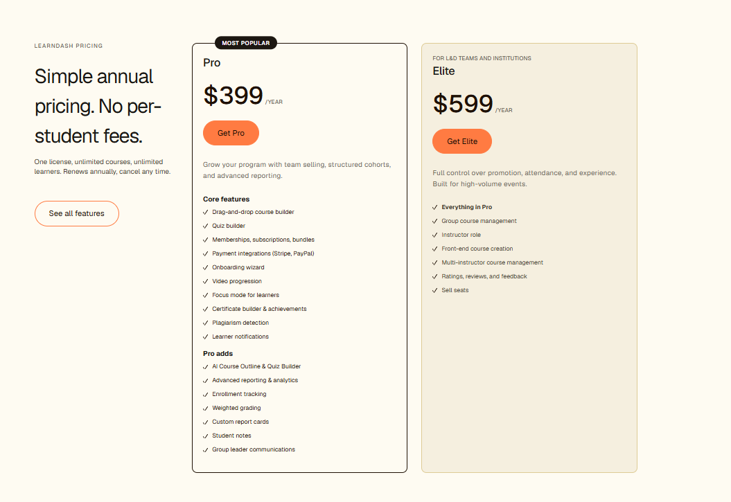 LearnDash pricing on October 15, 2026