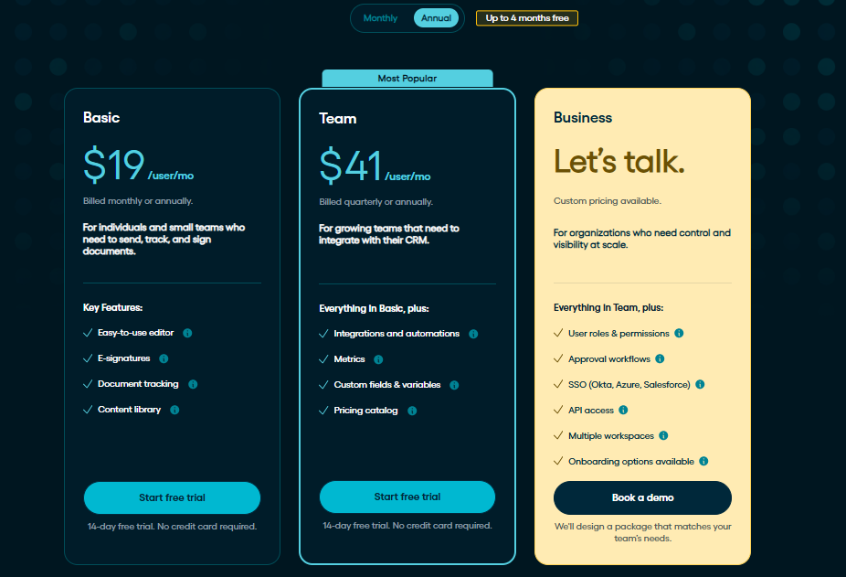 Proposify pricing on June 18, 2026